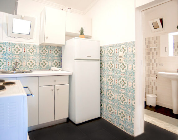 In-room Private Kitchenette with interconnected Bathroom.