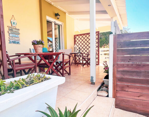 Private entrance from the garden.